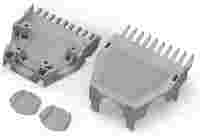 Strain relief housing; for female and male connectors; 2 parts; Pin spacing 5 mm; 15-pole; gray