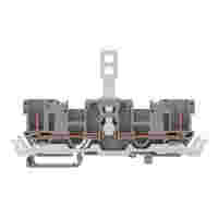 2-pin disconnect carrier terminal block; with shield contact; with 2 jumper positions; for DIN-rail 35 x 15 and 35 x 7.5; gray