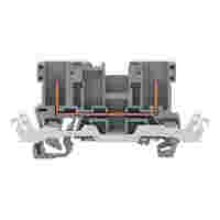 2-pin carrier terminal block; with shield contact; for DIN-rail 35 x 15 and 35 x 7.5; gray