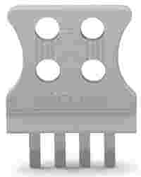 Strain relief plate; for female and male connectors; 1 part; Pin spacing 5 mm; 6- to 9-pole; gray