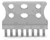 Strain relief plate; for female and male connectors; 1 part; Pin spacing 5 mm; 10- to 15-pole; gray