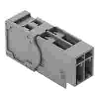 1-conductor male connector; CAGE CLAMP®; 4 mm²; Pin spacing 5 mm; 2-pole; 4,00 mm²; gray