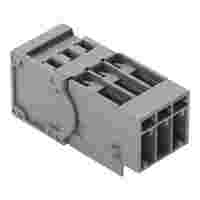 1-conductor male connector; CAGE CLAMP®; 4 mm²; Pin spacing 5 mm; 3-pole; 4,00 mm²; gray