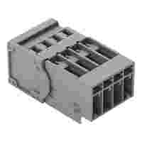 1-conductor male connector; CAGE CLAMP®; 4 mm²; Pin spacing 5 mm; 4-pole; 4,00 mm²; gray