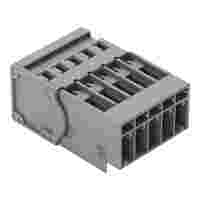 1-conductor male connector; CAGE CLAMP®; 4 mm²; Pin spacing 5 mm; 5-pole; 4,00 mm²; gray