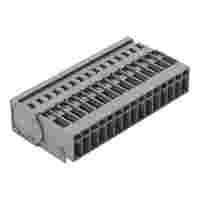 1-conductor male connector; CAGE CLAMP®; 4 mm²; Pin spacing 5 mm; 15-pole; 4,00 mm²; gray