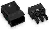 Socket; with strain relief housing; 3-pole; Cod. A; 4,00 mm²; black