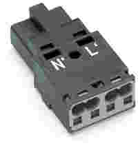 Plug; 2-pole; Cod. L; dark gray