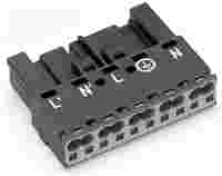 WAGO Plug; 5-pole; Cod. L; 4,00 mm²; dark gray
