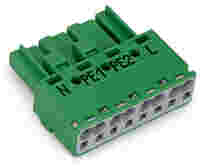 Socket; 4-pole; Cod. Q; green