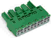 Socket; 5-pole; Cod. Q; 4,00 mm²; green