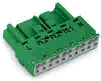 Plug; 5-pole; Cod. Q; 4,00 mm²; green