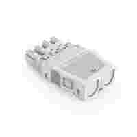Plug; with strain relief housing; 4-pole; Cod. A; 4,00 mm²; white