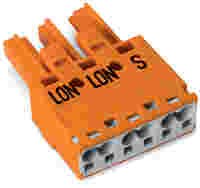 Socket; 3-pole; Cod. R; orange