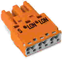 Plug; 3-pole; Cod. R; 4,00 mm²; orange