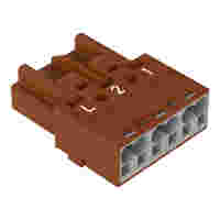 Plug; 3-pole; 4,00 mm²; brown