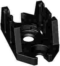 Mounting plate; 2-pole; for distribution connectors; Plastic; black