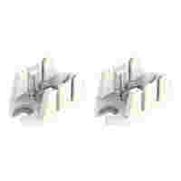 Mounting plate; 2-pole; for distribution connectors; Plastic; white