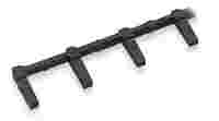 Lockout cap; 12-pole, separable; for sockets; Plastic; black