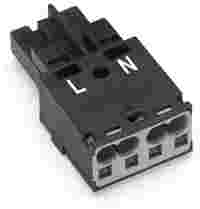 Socket; 2-pole; Cod. A; black