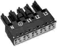 Socket; 5-pole; Cod. A; 4,00 mm²; black