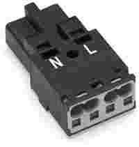 Plug; 2-pole; Cod. A; black