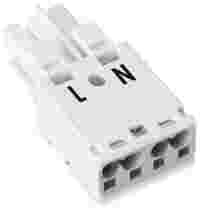 Socket; 2-pole; Cod. A; white