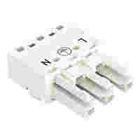 Socket; 3-pole; Cod. A; white