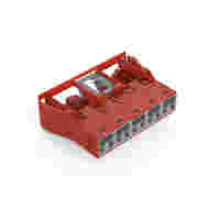 Snap-in socket; 5-pole; Cod. P; 4,00 mm²; red