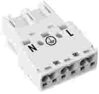 Plug; 3-pole; Cod. A; white