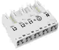 Plug; 5-pole; Cod. A; 4,00 mm²; white