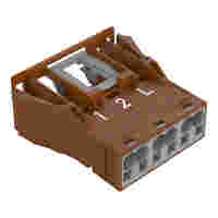Snap-in socket; 3-pole; Cod. S; brown