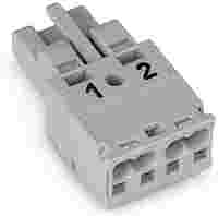 Socket; 2-pole; Cod. B; gray
