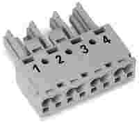 Socket; 4-pole; Cod. B; gray