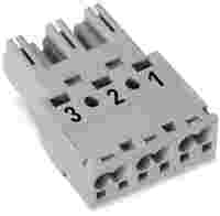 Plug; 3-pole; Cod. B; gray