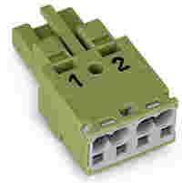 Socket; 2-pole; Cod. B; light green