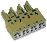 Socket; 4-pole; Cod. B; light green