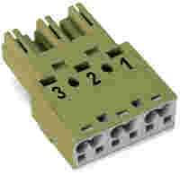 Plug; 3-pole; Cod. B; light green