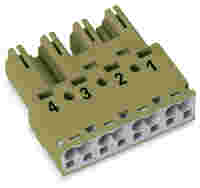 Plug; 4-pole; Cod. B; light green