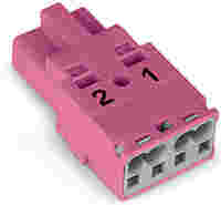 Plug; 2-pole; Cod. B; pink
