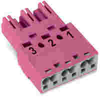 Plug; 3-pole; Cod. B; pink