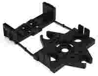 Mounting carrier; 2- to 5-pole; for flying leads; black