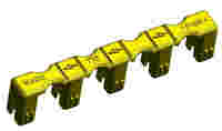 Lockout cap; for plugs; 5-pole; separable; yellow