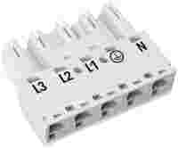 Plug; 5-pole; Cod. A; 4,00 mm²; white