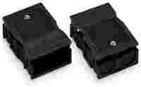 Strain relief housing; 3-pole; for 2 cables; 8.0 … 11.5 mm; 55 mm; black