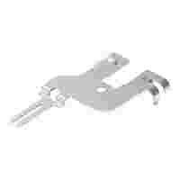Shield connecting plate; 5-pole; for plugs; for 2 cables; silver-colored