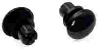 Fixing pin; 6 mm Ø, for 2.5 ... 4.0 mm mounting plates; Plastic; black