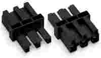 Intermediate coupler; 3-pole; Cod. A; for sockets and plugs; black