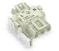 Linect® T-connector; 3-pole; Cod. A; 1 input; 2 outputs; white