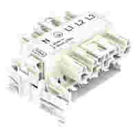 Linect® T-connector; 5-pole; Cod. A; 1 input; 2 outputs; white